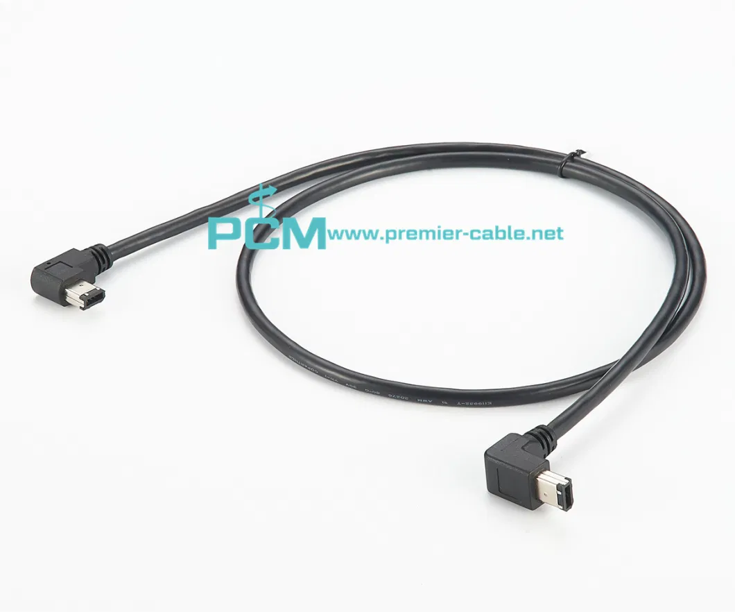 Firewire 400 6 Pin Right Angle Cable