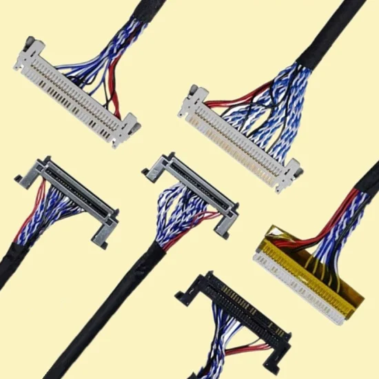 Kundenspezifisches Ipex-Koaxialkabel 20253 30-poliges JST Jae Hirose AMP LCD Lvds-Kabel für Display